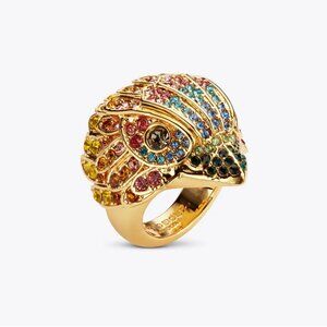 Kurt Geiger London Crystal Eagle Head Cocktail Ring